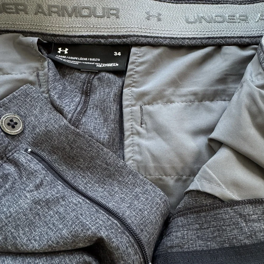 Under Armour Shorts Mens Match Play Golf 34 Gray preppy, athleisure active wear